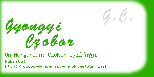 gyongyi czobor business card